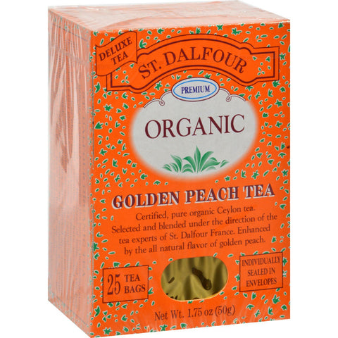 St Dalfour Organic Tea Golden Peach - 25 Tea Bags