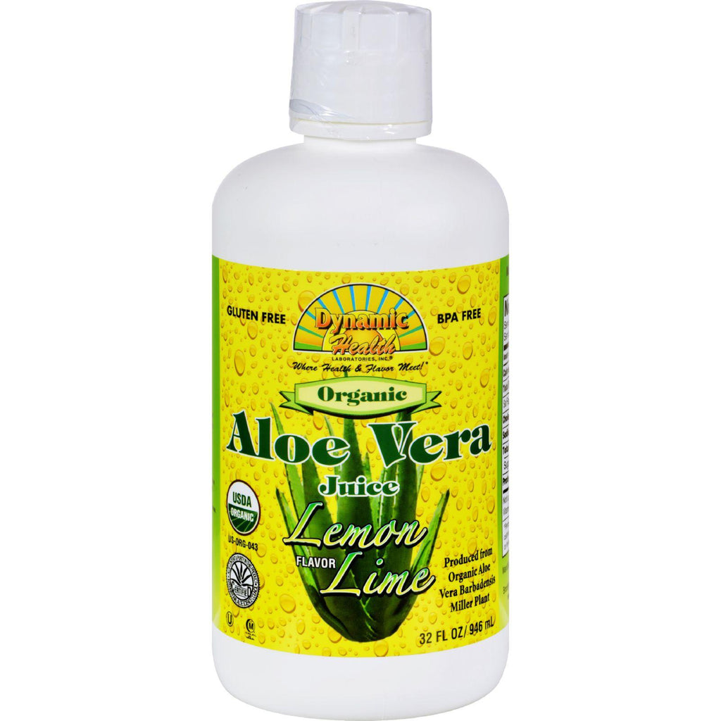 Dynamic Health Organic Aloe Vera Juice Lemon Lime - 32 Fl Oz