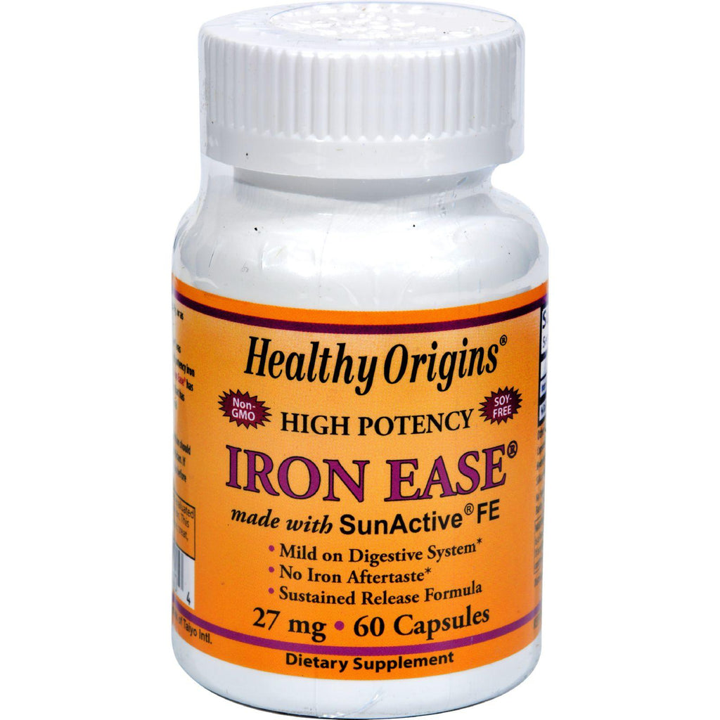 Healthy Origins Iron Ease As Sunactive - 27 Mg - 60 Capsules