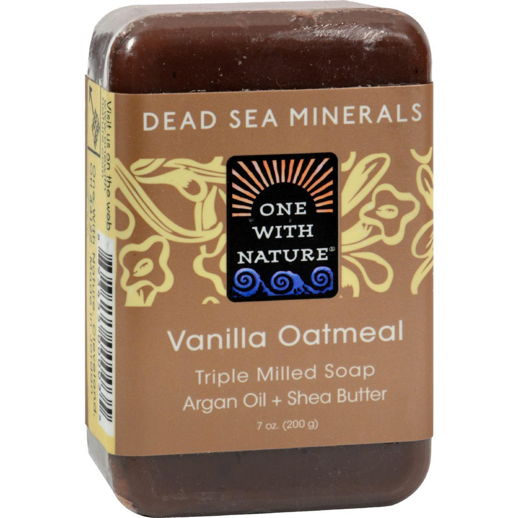 One With Nature Dead Sea Mineral Vanilla Oatmeal Soap - 7 Oz