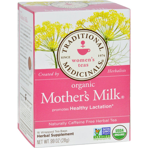 Traditional Medicinals Organic Mother's Milk Herbal Tea - 16 Tea Bags - Case Of 6