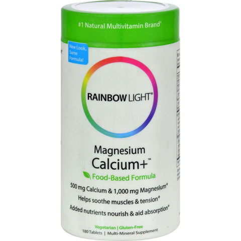Rainbow Light Magnesium Calcium Plus - 180 Tablets