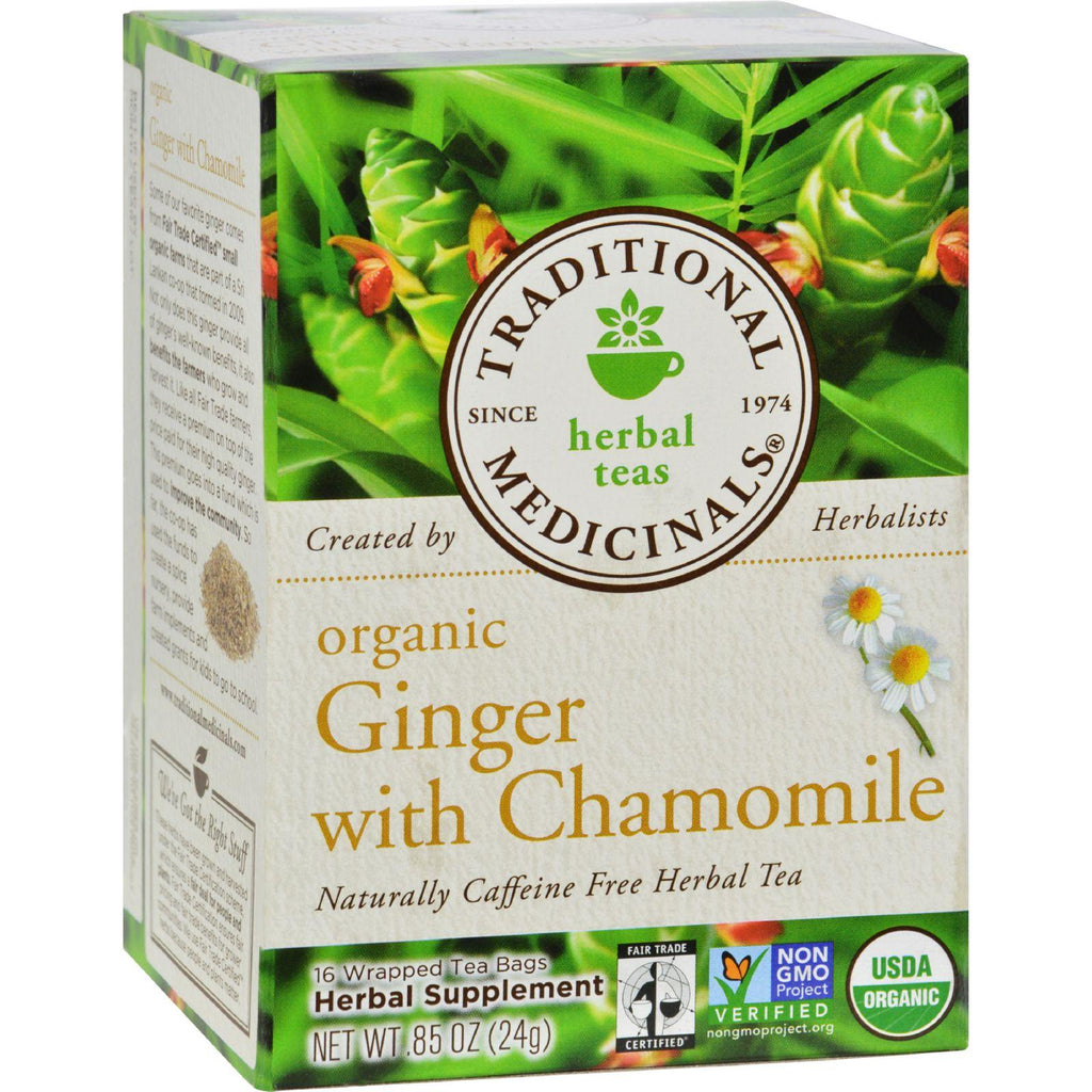 Traditional Medicinals Organic Golden Ginger Herbal Tea - 16 Tea Bags