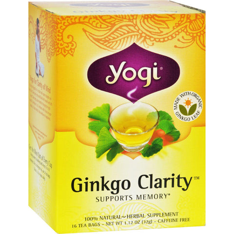 Yogi Tea Organic - Ginkgo Clarity - 16 Tea Bags