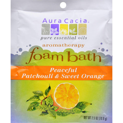 Aura Cacia Foam Bath Peaceful Patchouli And Sweet Orange - 2.5 Oz - Case Of 6