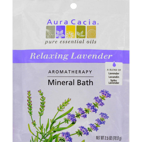 Aura Cacia Aromatherapy Mineral Bath Lavender Harvest - 2.5 Oz - Case Of 6