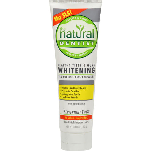 Natural Dentist Healthy Teeth And Gums Whitening Toothpaste Peppermint Twist - 5 Oz