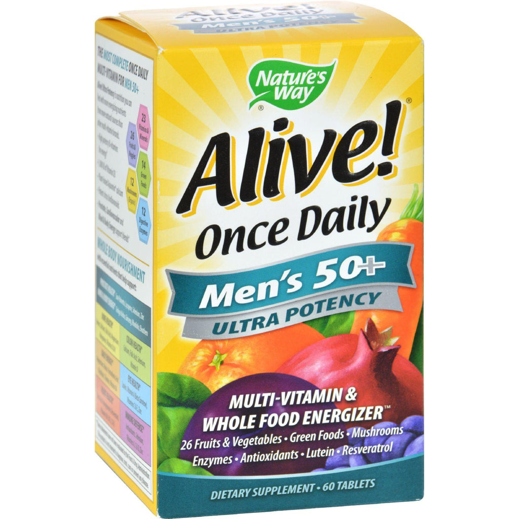 Nature's Way Alive Once Daily Men's 50 Plus Multi-vitamin - 60 Tablets