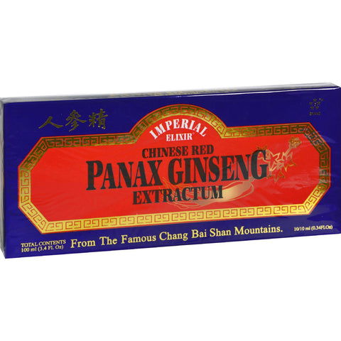 Imperial Elixir Chinese Red Panax Ginseng Extractum - 10 Bottles - 10 Ml Each