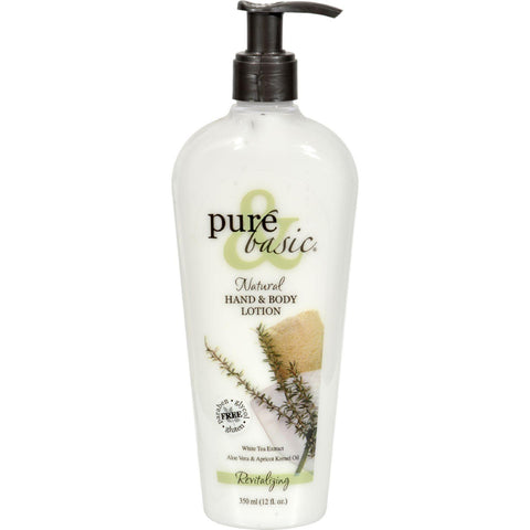 Pure And Basic Natural Revitalizing Hand And Body Lotion - 12 Oz