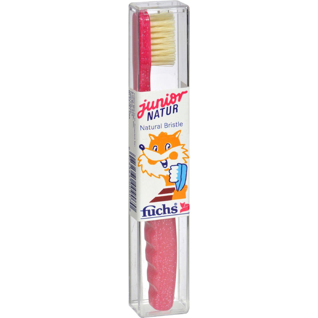Fuchs Junior Natur Natural Bristle Child Medium Toothbrush - 1 Toothbrush - Case Of 10