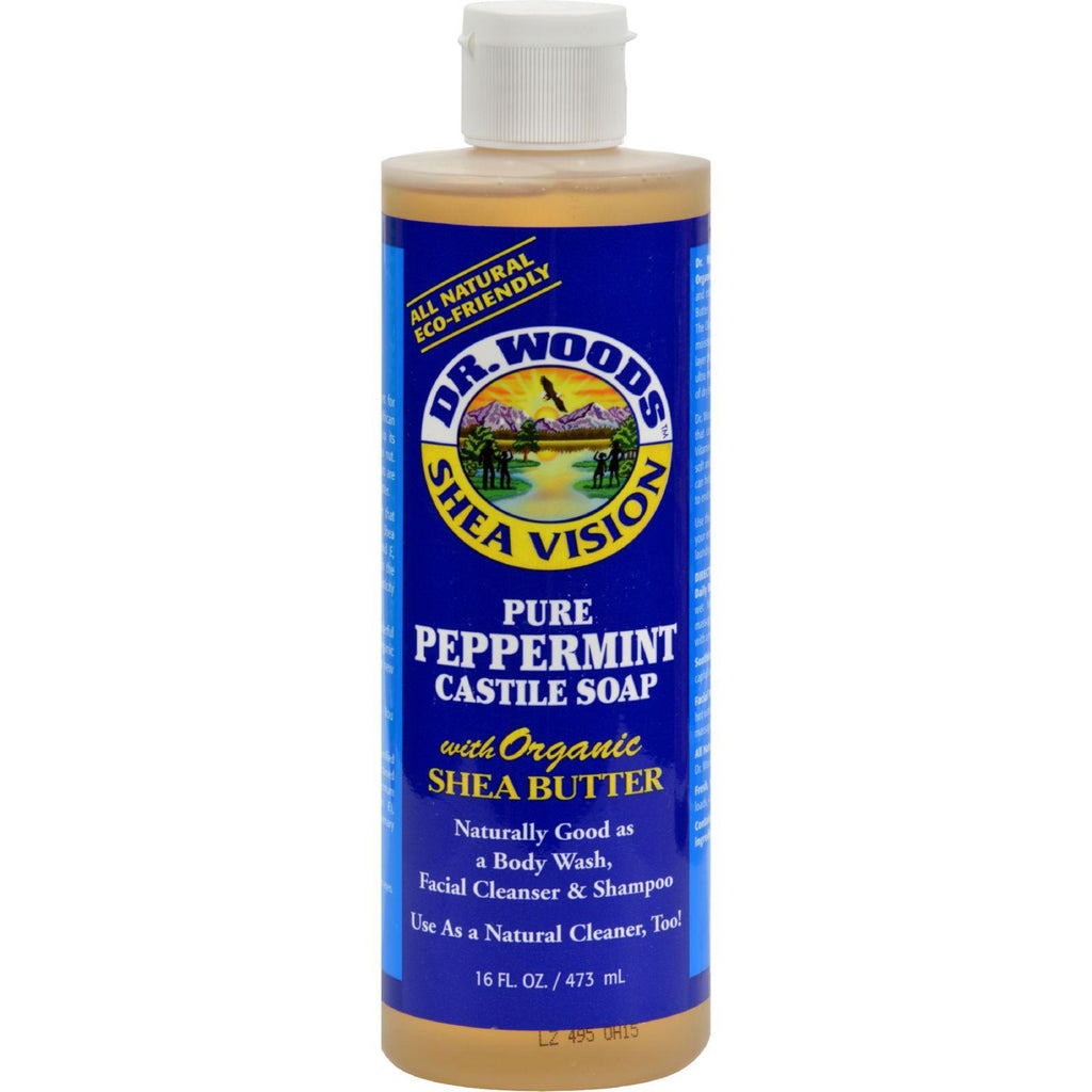 Dr. Woods Shea Vision Pure Castile Soap Peppermint With Organic Shea Butter - 16 Fl Oz