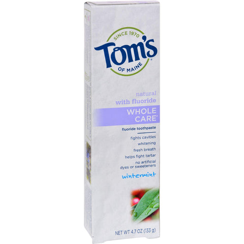 Tom's Of Maine Whole Care Toothpaste Wintermint - 4.7 Oz - Case Of 6