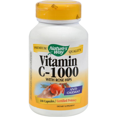 Nature's Way Vitamin C With Rose Hips - 1000 Mg - 100 Capsules
