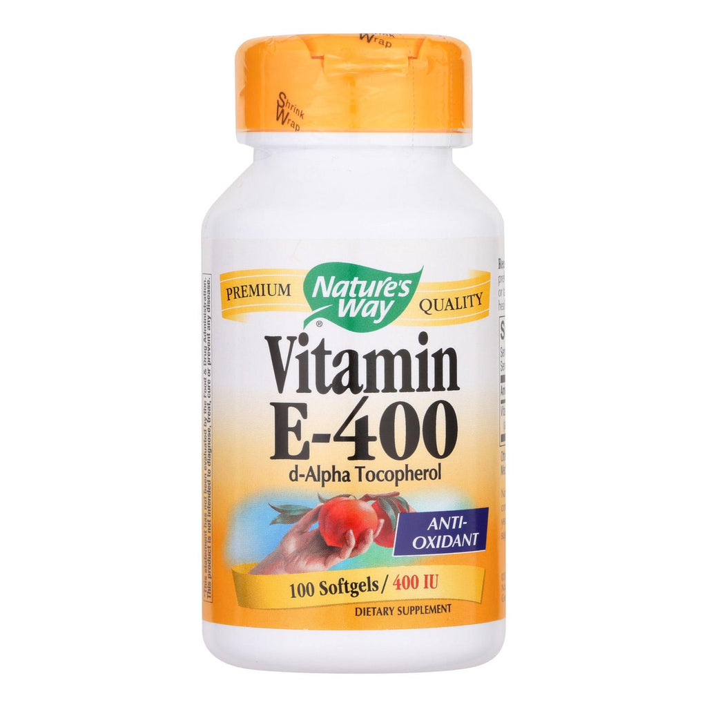 Natures Way Vitamin E - 400 Iu - D-alpha Tocopherol- 100 Softgels