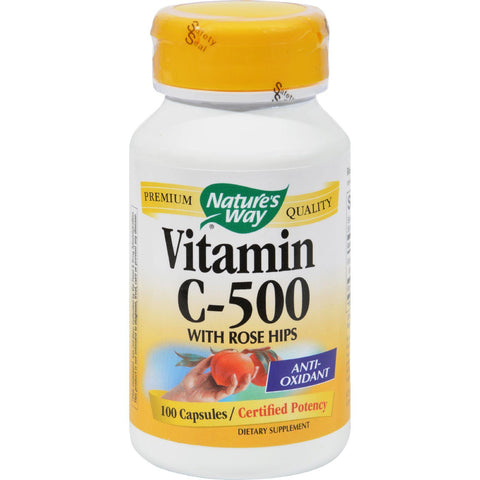 Nature's Way Vitamin C-500 With Rose Hips - 500 Mg - 100 Capsules