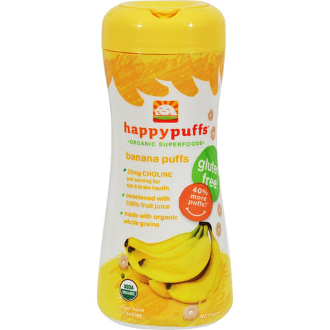 Happy Baby Organic Puffs Banana - 2.1 Oz - Case Of 6