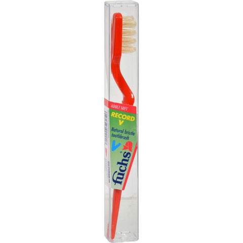Fuchs Record V Adult Soft Natural Bristle Toothbrush - 1 Toothbrush - Case Of 10