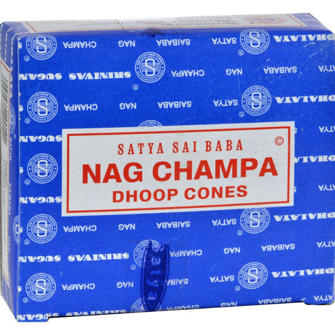 Sai Baba Nag Champa Incense Cone - Case Of 12 - 12 Packs