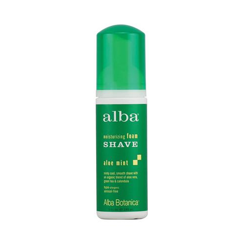 Alba Botanica Moisturizing Foam Shave Aloe Mint - 5 Fl Oz