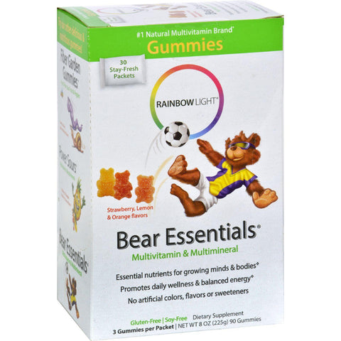 Rainbow Light Gummy Bear Essentials Multivitamin Multimineral Fruit - 30 Packets