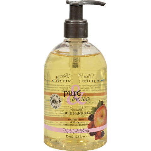 Pure And Basic Natural Liquid Hand Soap Fuji Apple Berry - 12.5 Fl Oz