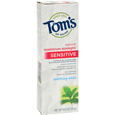Tom's Of Maine Sensitive Toothpaste Soothing Mint - 4 Oz - Case Of 6