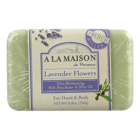 A La Maison Bar Soap Lavender Flowers - 8.8 Oz
