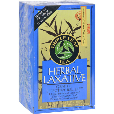 Triple Leaf Tea Herbal Laxative - 20 Tea Bags - Case Of 6