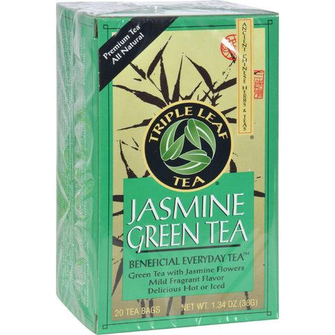 Triple Leaf Tea Jasmine Green Tea - 20 Tea Bags - Case Of 6