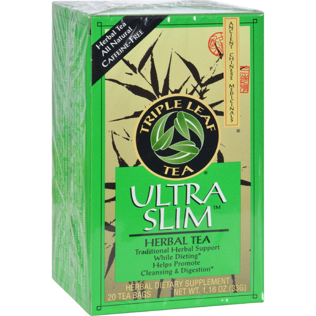 Triple Leaf Tea Ultra Slim Tea Decaffeinated - 20 Tea Bags - Case Of 6