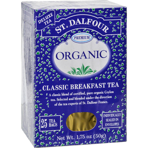 St Dalfour Organic Tea Classic Breakfast - 25 Tea Bags - Case Of 6
