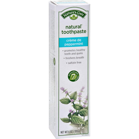 Nature's Gate Natural Toothpaste Creme De Peppermint - 6 Oz - Case Of 6