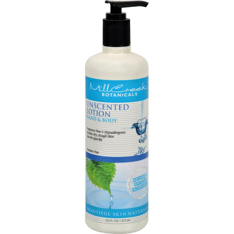Mill Creek Botanicals Hand And Body Lotion Unscented - 16 Fl Oz