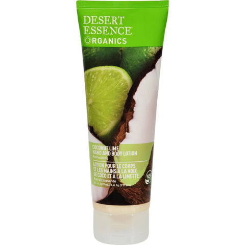 Desert Essence Hand And Body Lotion Coconut Lime - 8 Fl Oz