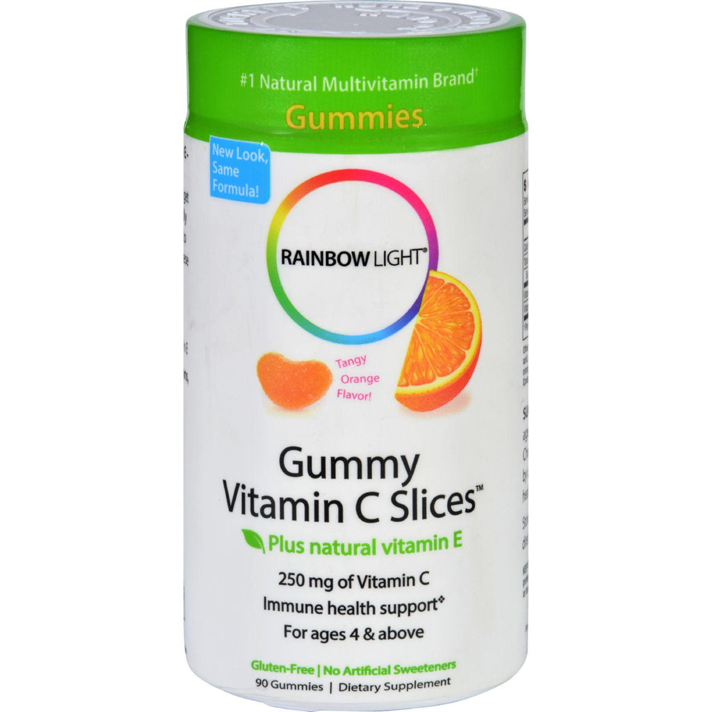 Rainbow Light Gummy Vitamin C Slices Tangy Tangerine - 250 Mg - 90 Gummies Slices