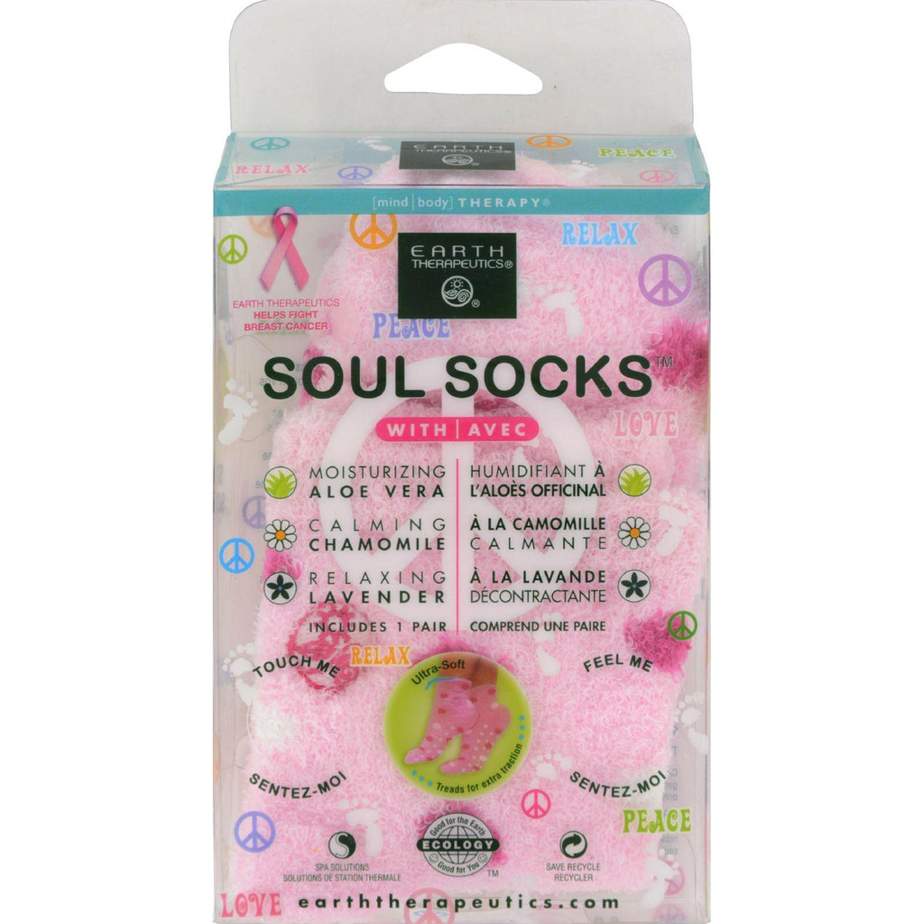 Earth Therapeutics Soul Socks - Pink Polka Dot - 1 Pair