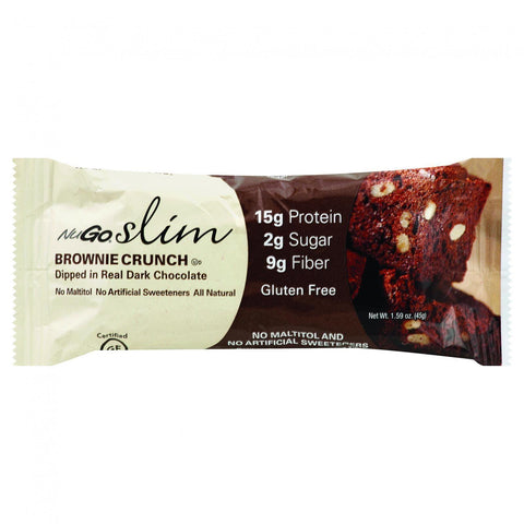 Nugo Nutrition Bar - Slim - Brownie Crunch - 1.59 Oz Bars - Case Of 12