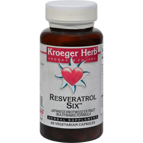 Kroeger Herb Resveratrol Six - 60 Capsules