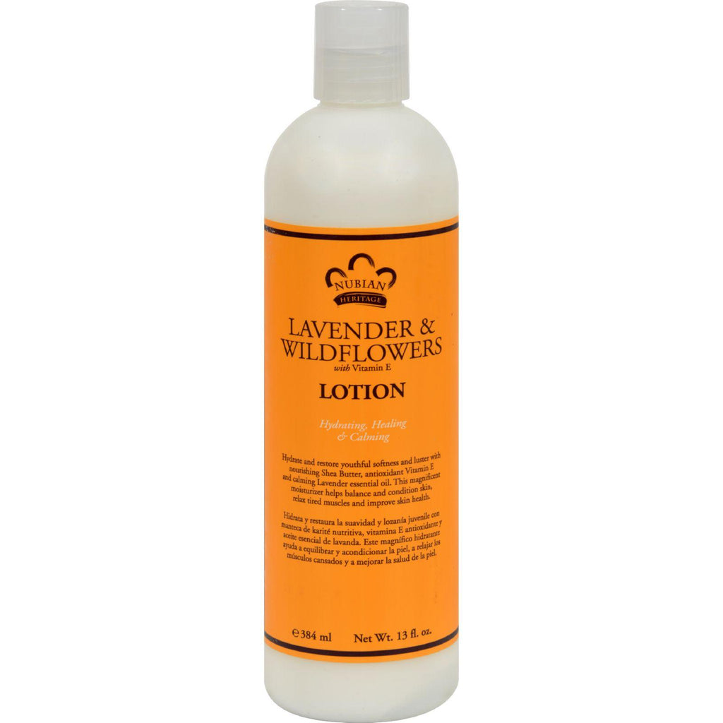 Nubian Heritage Lotion - Lavender And Wildflower - 13 Oz