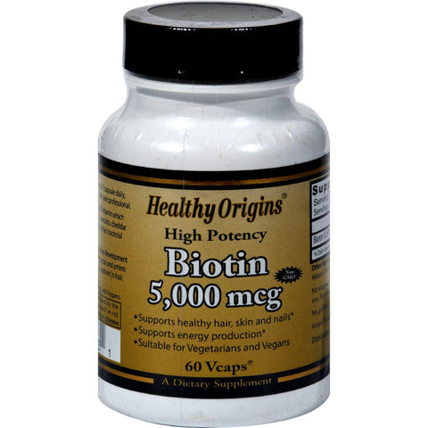 Healthy Origins Biotin - 5000 Mcg - 60 Vcaps
