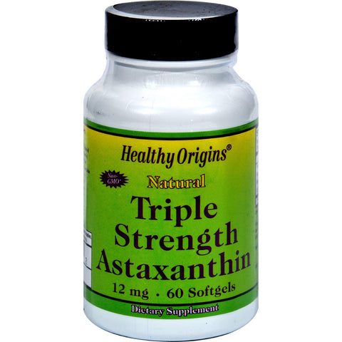 Healthy Origins Astaxanthin Triple Strength - 12 Mg - 60 Softgels