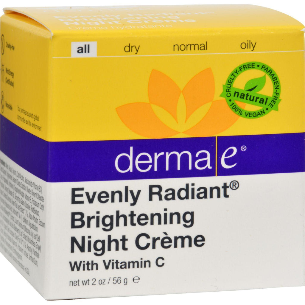 Derma E Evenly Radiant Night Creme - 2 Oz