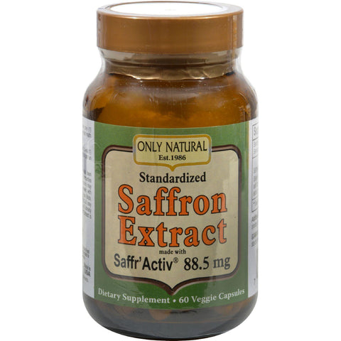 Only Natural Saffron Extract - 88.5 Mg - 60 Vegetable Capsules