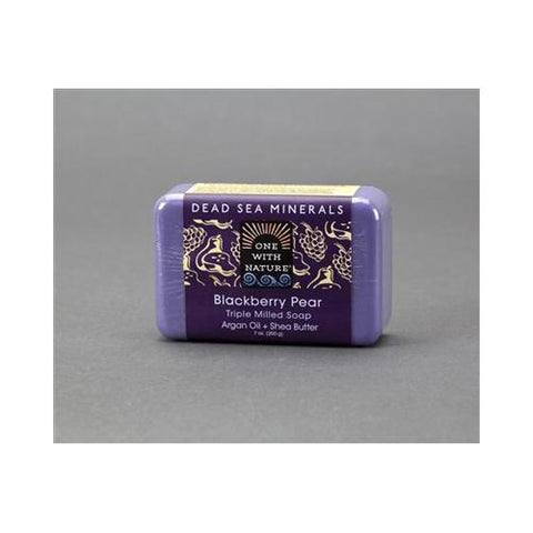 One With Nature Triple Milled Soap Bar - Blackberry Pear - 7 Oz