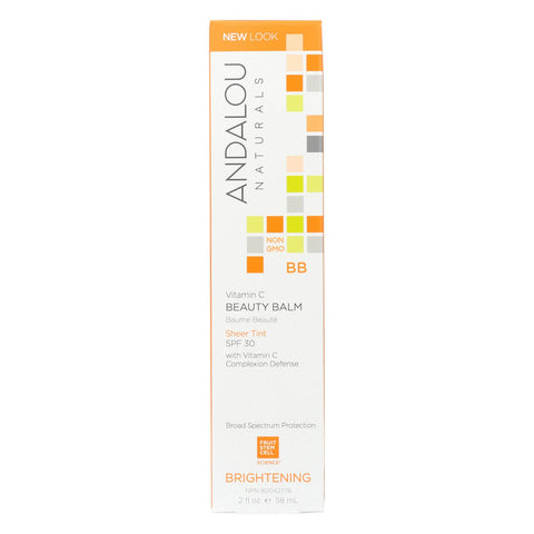 Andalou Naturals Beauty Balm Sheer Tint With Spf 30 Brightening - 2 Oz