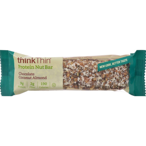 Think Products Thinkthin Crunch Bar - Crunch Coconut Chocolate Mixed Nuts - 1.41 Oz - Case Of 10