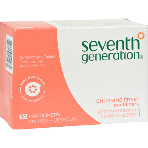 Seventh Generation Pantiliners - Chlorine Free - 50 Ct - Case Of 12