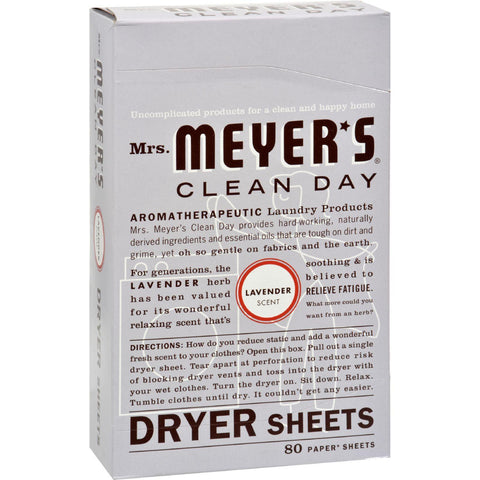 Mrs. Meyer's Dryer Sheets - Lavender - 80 Sheets