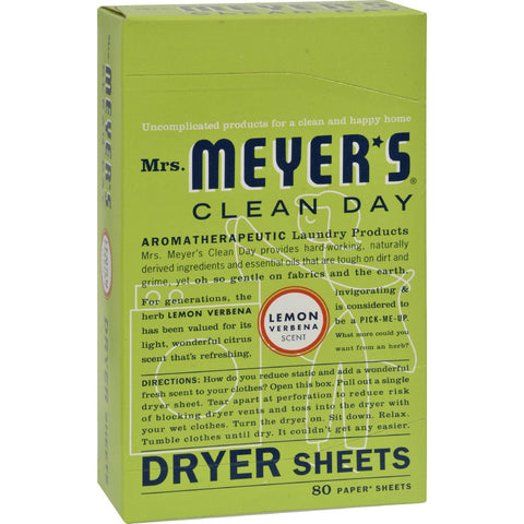 Mrs. Meyer's Dryer Sheets - Lemon Verbena - 80 Sheets